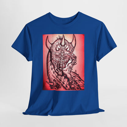 Bold Graphic Tee with Gothic Dragon Design, Unisex Cotton Shirt, Unique Art Tee, Oversized Casual Top, Gift for Art Lovers