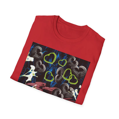 Floral Heart Unisex T-Shirt, Soft Cotton Tee, Casual Wear, Gift for Her/Him, Trendy Graphic Tee, Stylish Everyday Shirt