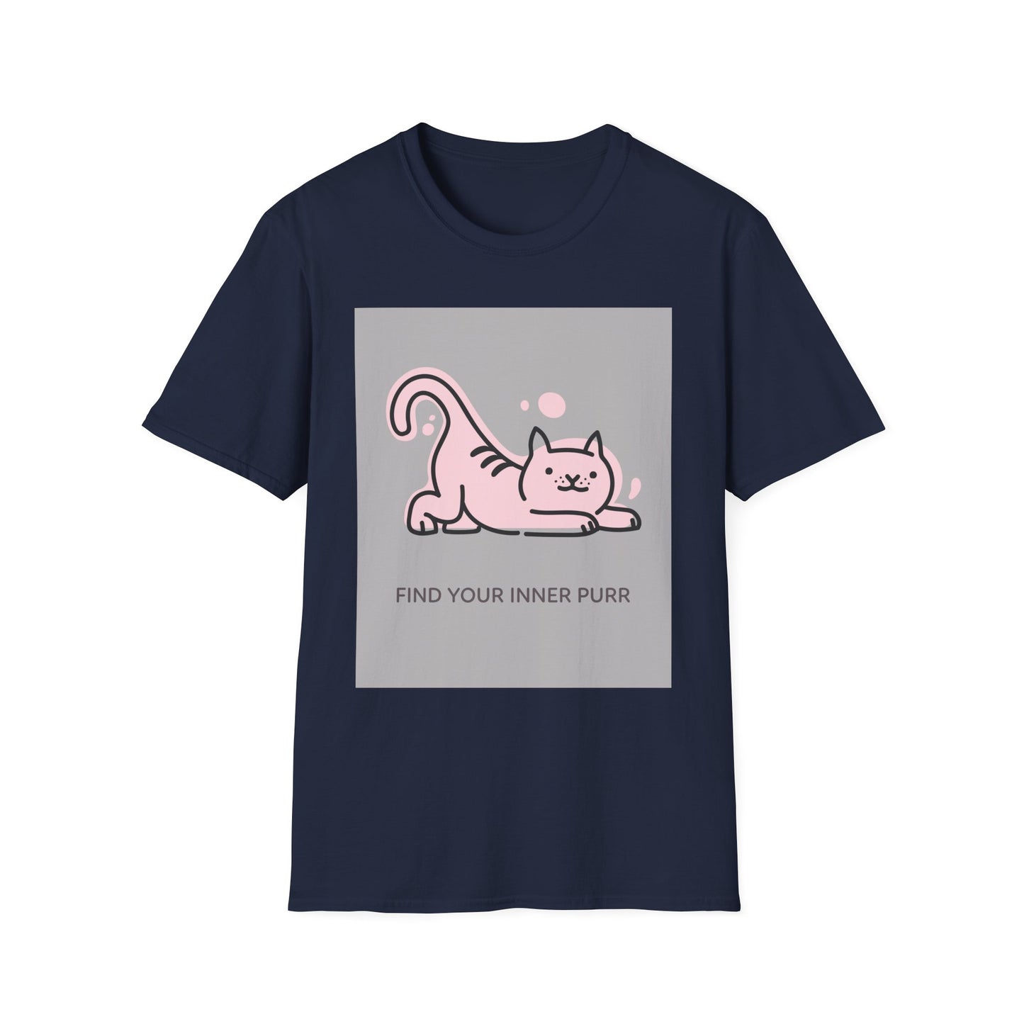 Cute Cat Themed T-Shirt, Unisex Softstyle Tee, Find Your Inner Purr, Pet Lover Gift, Cozy Casual Wear, Birthday Gift, Cat Owner Apparel