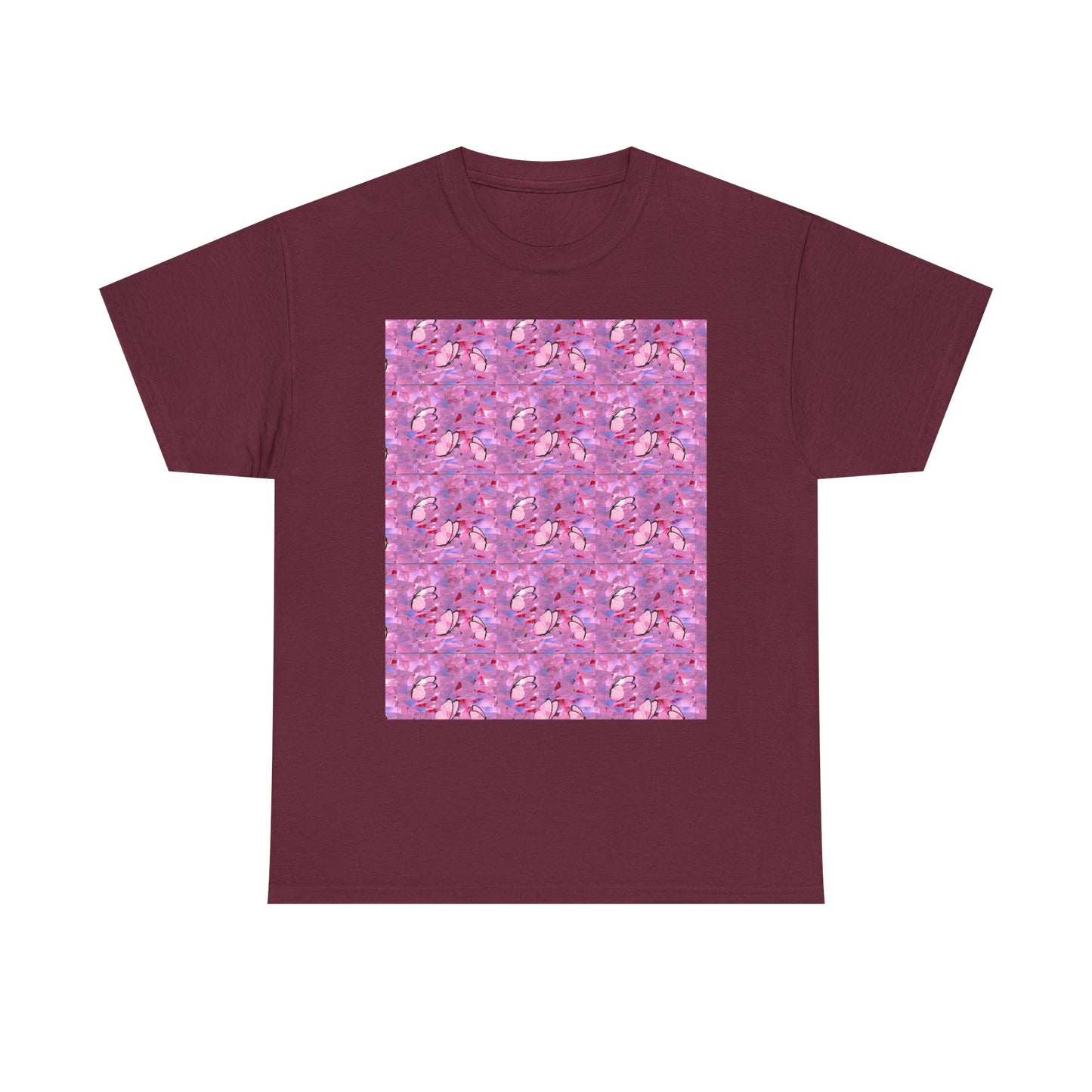 Colorful Floral and Glass Fish Pattern Tee, Unisex T-Shirt, Spring Fashion, Gift for Her, Casual Wear, Eco-Friendly Apparel, Birthday Gift