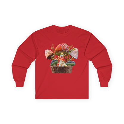 Whimsical Mushroom Long Sleeve Tee | Nature Lover Gift, Fall Fashion, Unisex Tee, Eco-Conscious Style, Cozy Everyday Wear