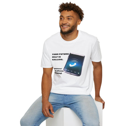 Future Self Calling T-Shirt, Motivational Tee, Gift for Graduates, Funny Phone Shirt, Tech Enthusiast Apparel