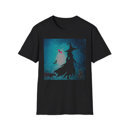 Magical Witch Art T-Shirt, Halloween Tee, Witchy Apparel, Gift for Her, Cute Graphic Shirt, Soft Unisex T-Shirt