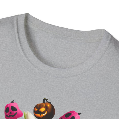 Halloween Pumpkin Bouquet T-Shirt, Cute Fall Tee, Unisex Graphic Shirt, Ideal for Halloween Parties, Seasonal Gift Idea