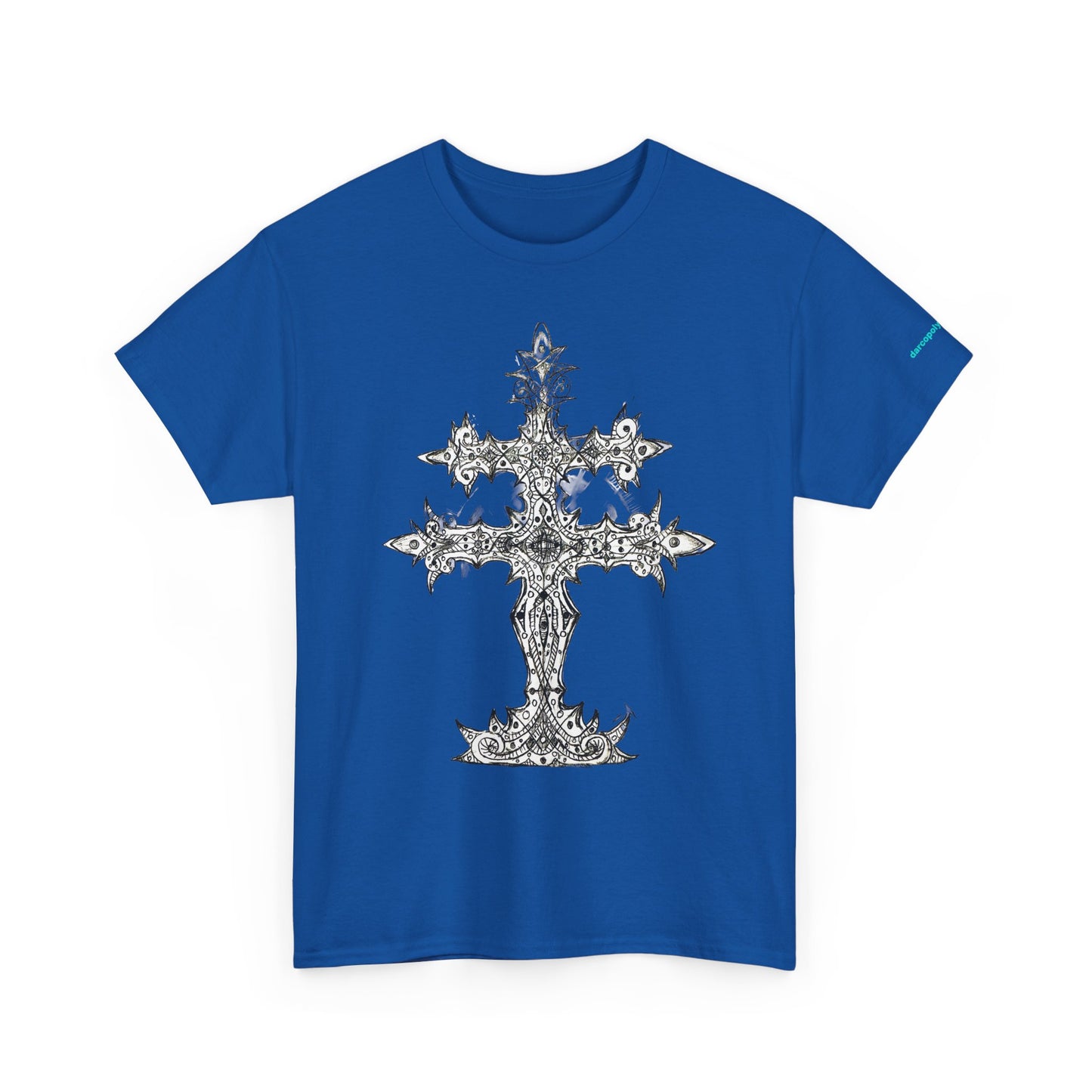 Graphic Tee — Gothic Cross Illustration Shirt