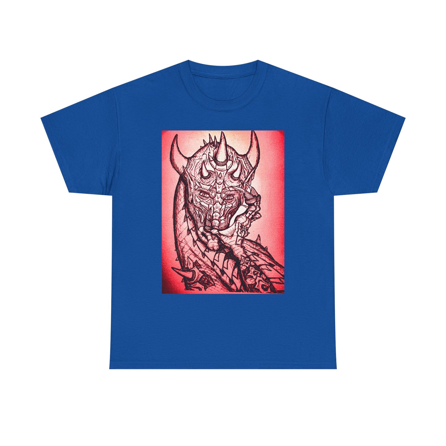 Bold Graphic Tee with Gothic Dragon Design, Unisex Cotton Shirt, Unique Art Tee, Oversized Casual Top, Gift for Art Lovers