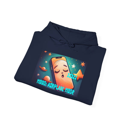 Hooded Sweatshirt - Airplane Mode Mood Sleeping Phone
