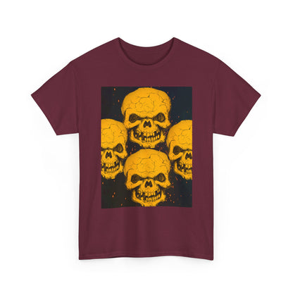 Halloween Skull  Graphic Tee, Unisex Heavy Cotton Tee, Graphic T-Shirt, Casual Wear, Unique Halloween Style, Perfect for Parties