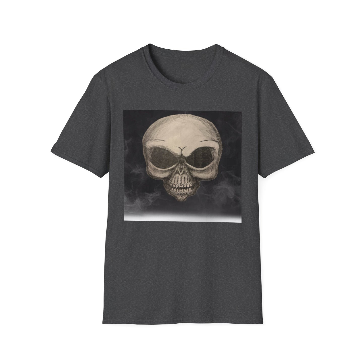 Skull Art Unisex Softstyle T-Shirt - Edgy Graphic Tee for Halloween, Festival Wear, Music Lovers, Gift Idea, Casual Style