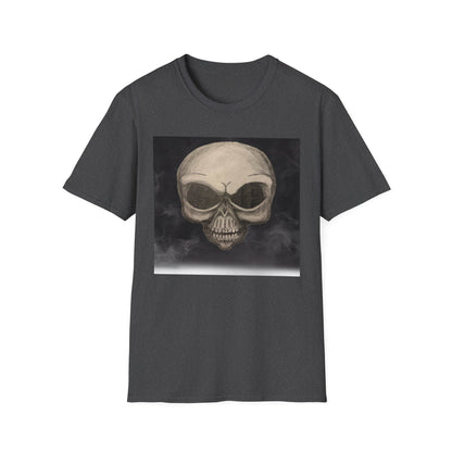 Skull Art Unisex Softstyle T-Shirt - Edgy Graphic Tee for Halloween, Festival Wear, Music Lovers, Gift Idea, Casual Style