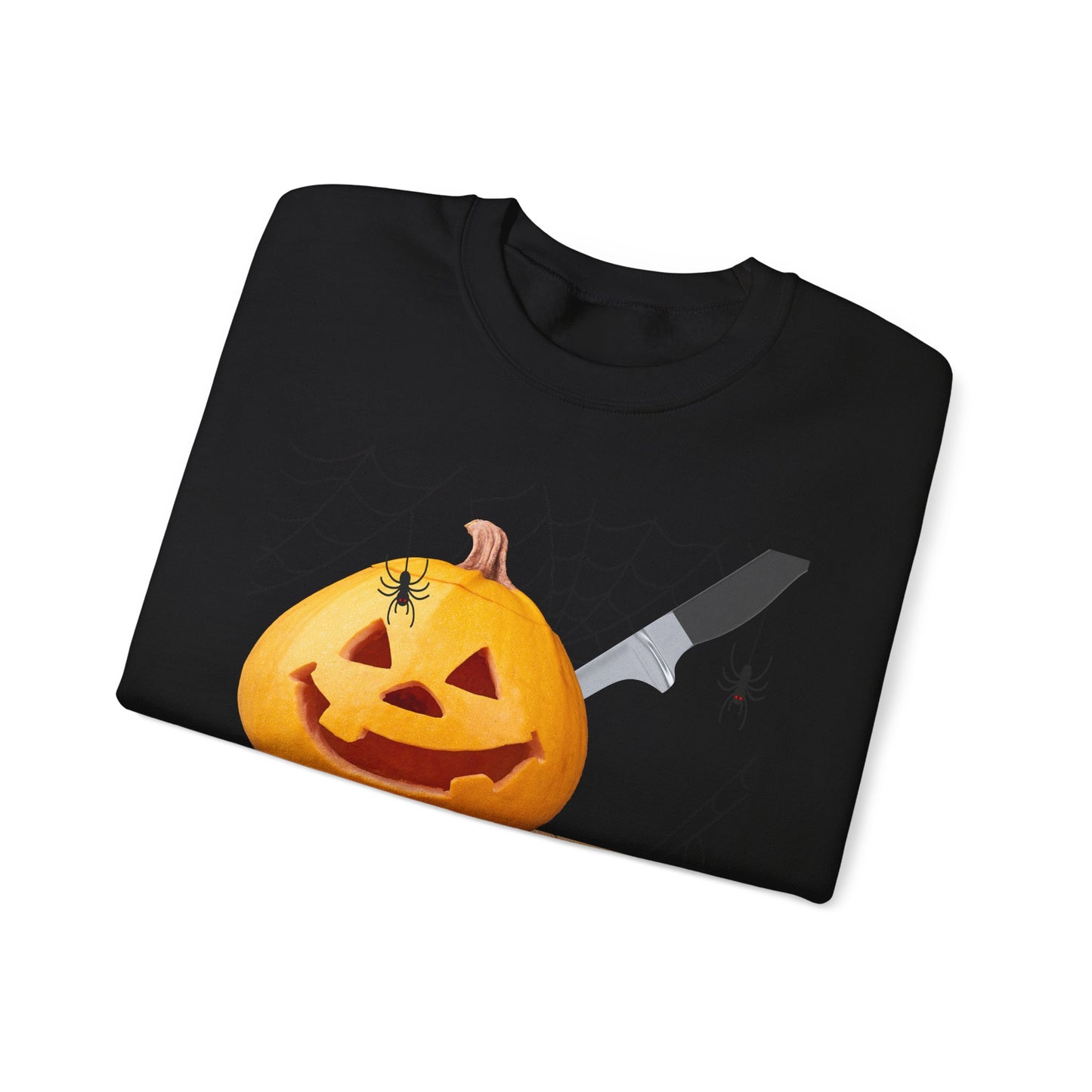 Halloween Horror Smiling Pumpkin Face Sweatshirt