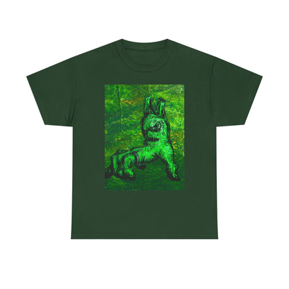 Graphic Tee — Neon Green Fantasy Art