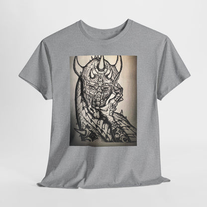 Dragon Art Unisex Heavy Cotton Tee, Graphic Tee, Unique Gift, Casual Wear, Fantasy Clothing, Art Inspired Shirt