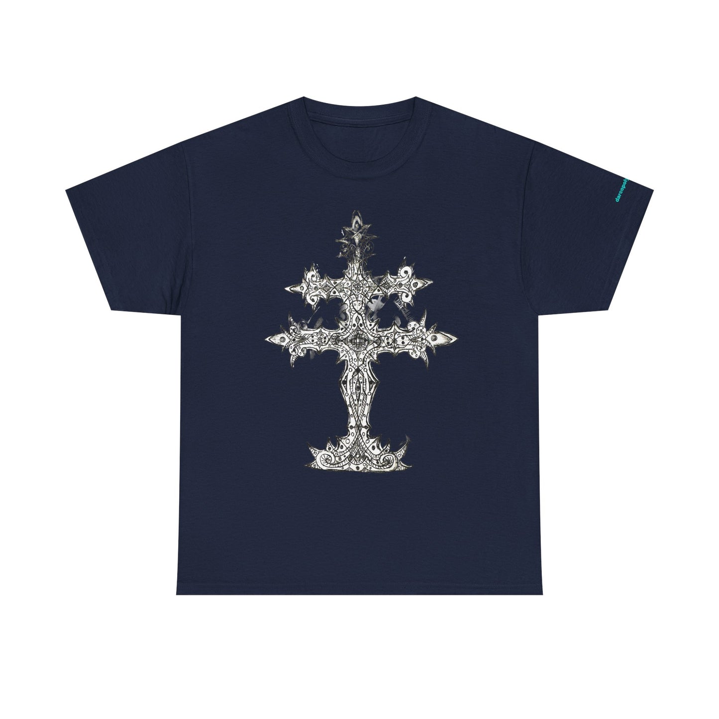 Graphic Tee — Gothic Cross Illustration Shirt