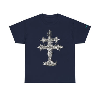 Graphic Tee — Gothic Cross Illustration Shirt