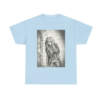 Fantasy Female Elf B & W Unisex Tee