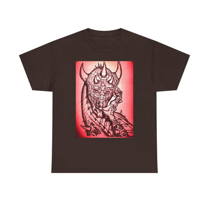 Bold Graphic Tee with Gothic Dragon Design, Unisex Cotton Shirt, Unique Art Tee, Oversized Casual Top, Gift for Art Lovers