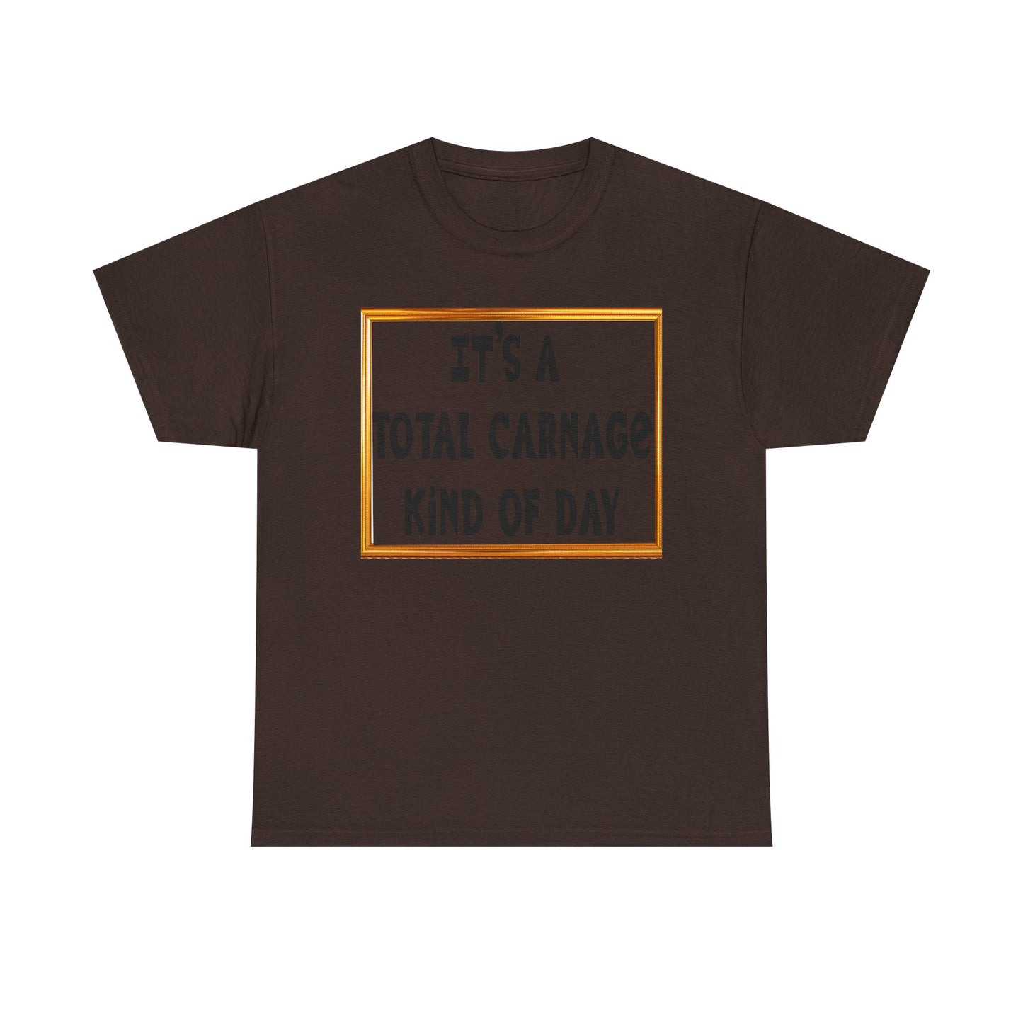Total Carnage Unisex Heavy Cotton Tee, Casual t-shirt, Graphic Tee, Humor Shirt, Gift for Friends, Fun Apparel