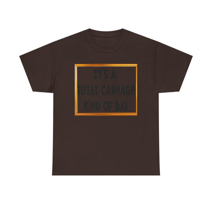Total Carnage Unisex Heavy Cotton Tee, Casual t-shirt, Graphic Tee, Humor Shirt, Gift for Friends, Fun Apparel