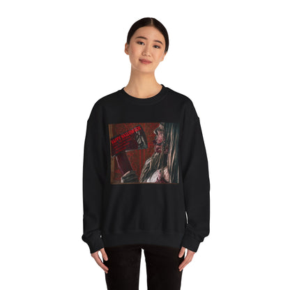 Halloween Horror Girl with Axe Sweatshirt, Unisex Crewneck, Horror Movie Fan Apparel, Halloween Costume Layering