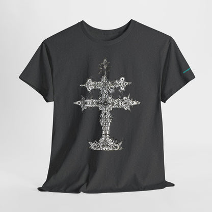 Graphic Tee — Gothic Cross Illustration Shirt