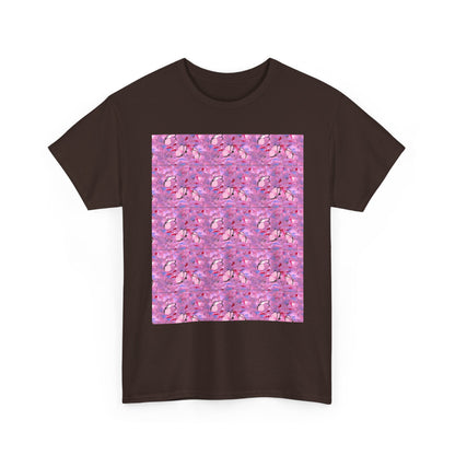 Colorful Repeating Floral Pattern Tee, Unisex T-Shirt, Spring Fashion, Gift for Her, Casual Wear, Eco-Friendly Apparel, Birthday Gift