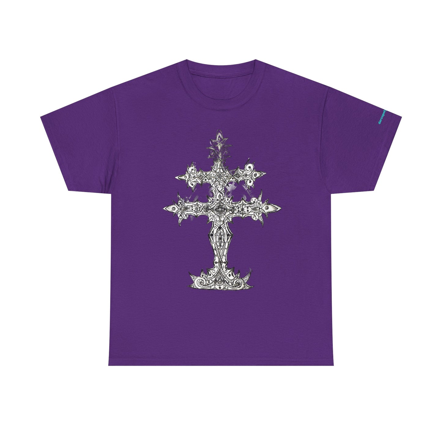 Graphic Tee — Gothic Cross Illustration Shirt