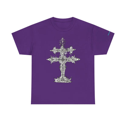Graphic Tee — Gothic Cross Illustration Shirt