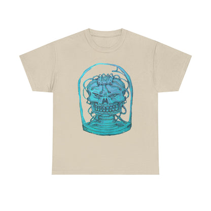 Vibrant Turquoise skull original design Unisex Heavy Cotton Tee