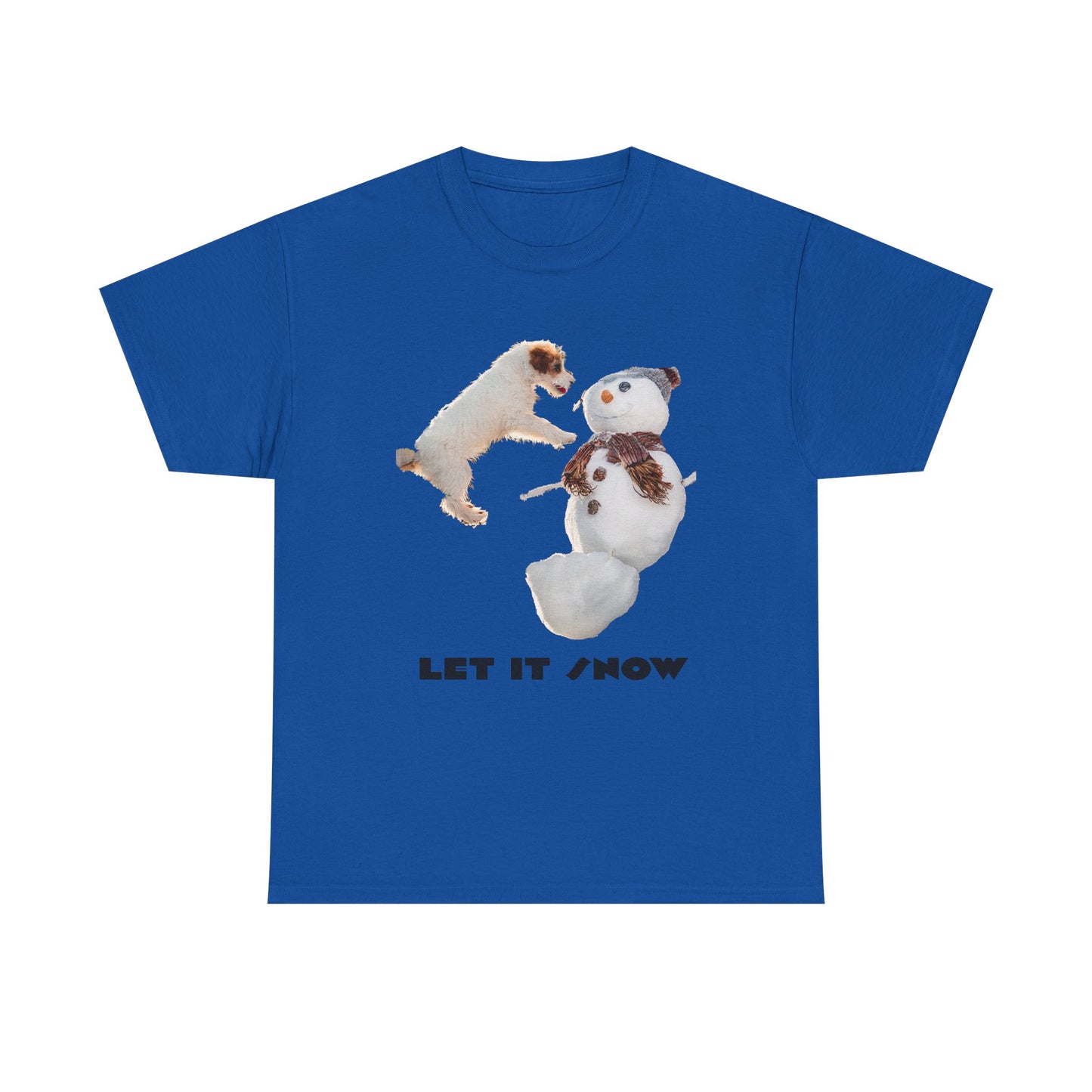 Let It Snow Dog & Snowman Tee — Funny Cute Holiday T-Shirt