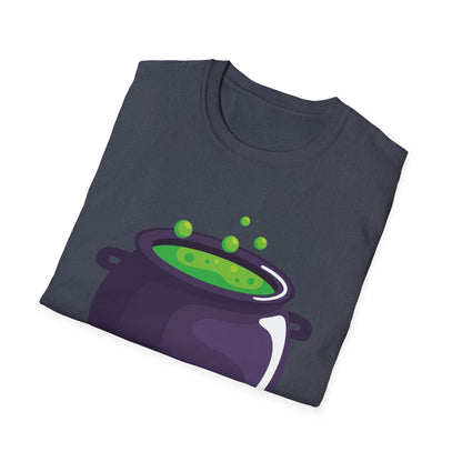 Halloween Potion Cauldron T-Shirt, Unisex Tee, Spooky Shirt, Witchy Apparel, Festival Wear, Halloween Costume