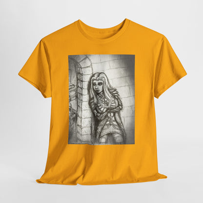 Fantasy Female Elf B & W Unisex Tee