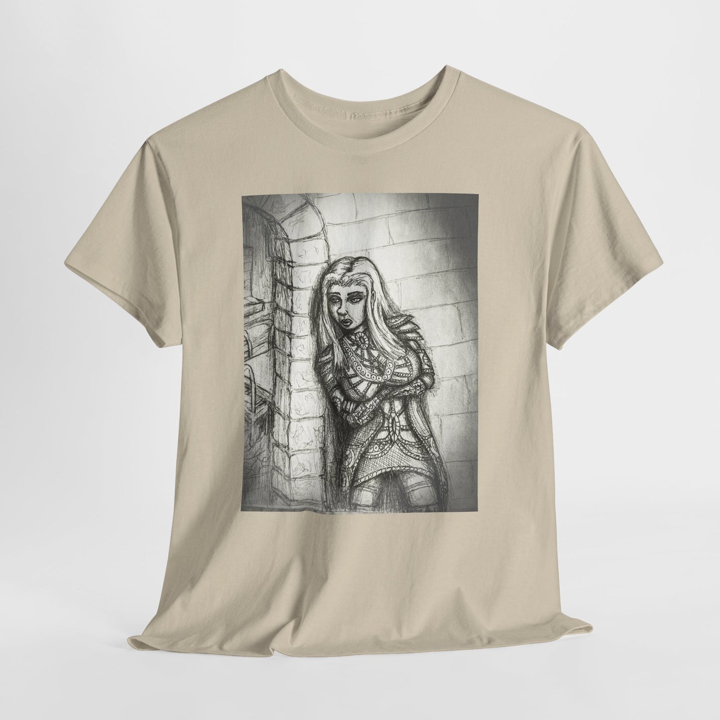 Fantasy Female Elf B & W Unisex Tee