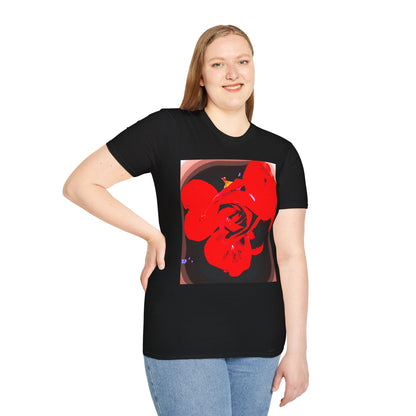 Sophie’s Saturday Floral Abstract T-Shirt — Red Rose Graphic Tee