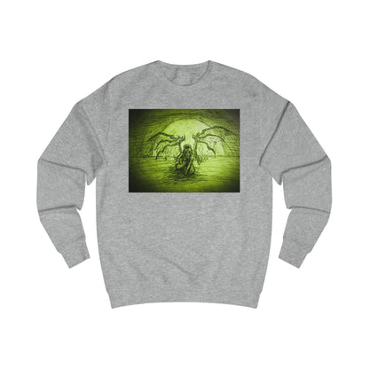 Gothic  Art Original Female Elf Scary  graphic Unisex Sweatshirt - Spooky Fashion, Halloween Apparel, Graphic Sweatshirt, Unique Gift, Cozy Casual Wear