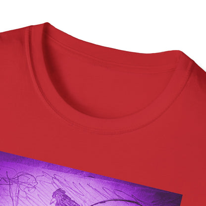 Purple Scarecrow Unisex Tee | Softstyle T-Shirt | Gothic Art, Fall Fashion, Halloween Shirt, Casual Wear, Scarecrow Design