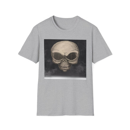 Skull Art Unisex Softstyle T-Shirt - Edgy Graphic Tee for Halloween, Festival Wear, Music Lovers, Gift Idea, Casual Style