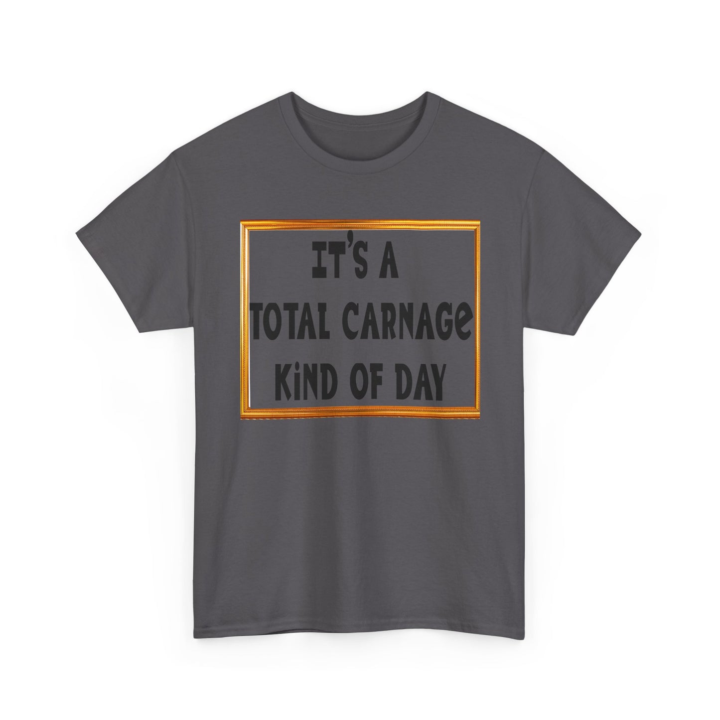 Total Carnage Unisex Heavy Cotton Tee, Casual t-shirt, Graphic Tee, Humor Shirt, Gift for Friends, Fun Apparel