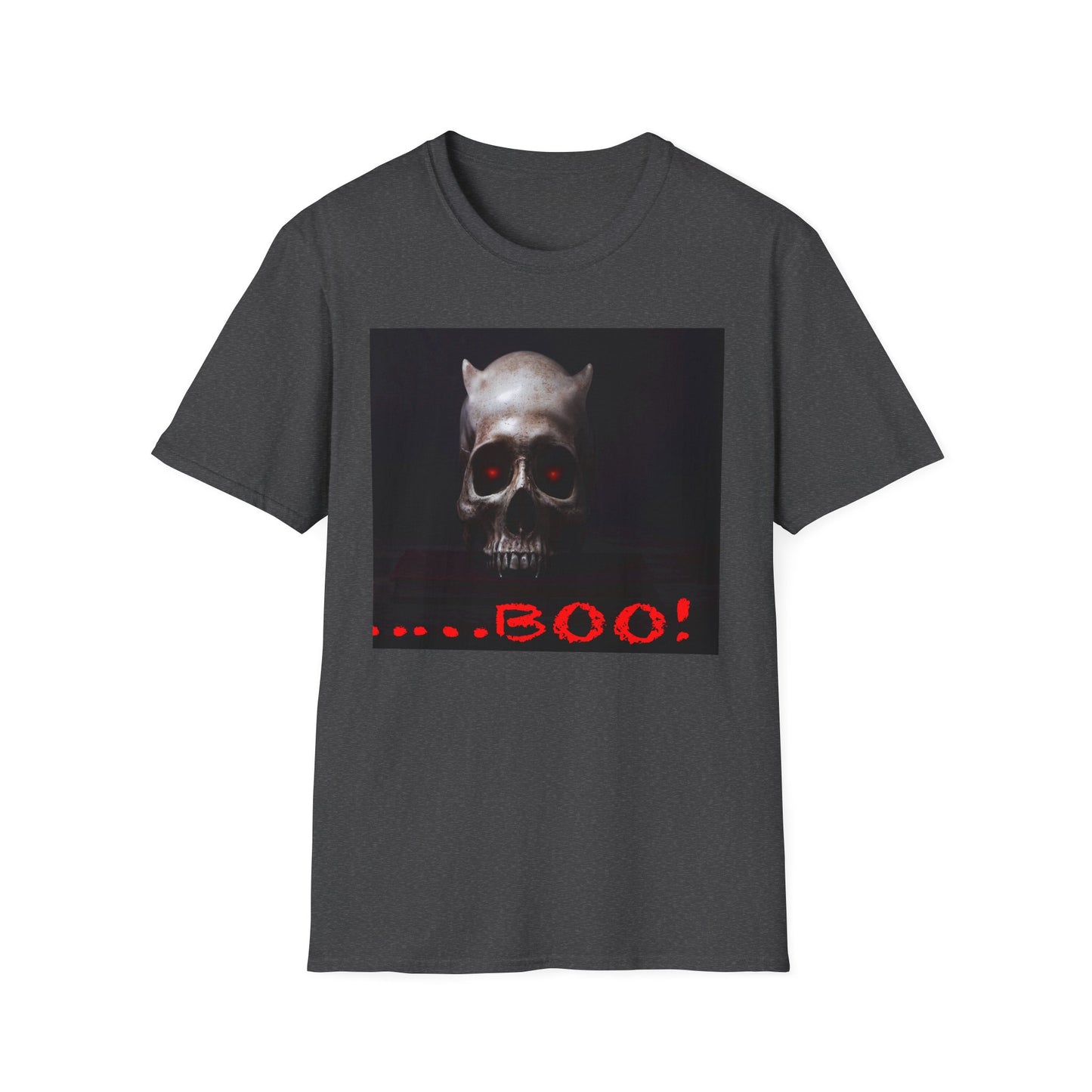 Spooky Demon Boo T-Shirt | Halloween Costume Tee | Unisex Softstyle Tee | Boo! Graphic Shirt | Casual Wear | Comfortable Halloween Apparel
