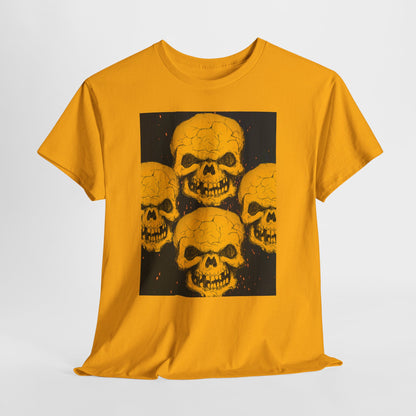 Halloween Skull  Graphic Tee, Unisex Heavy Cotton Tee, Graphic T-Shirt, Casual Wear, Unique Halloween Style, Perfect for Parties