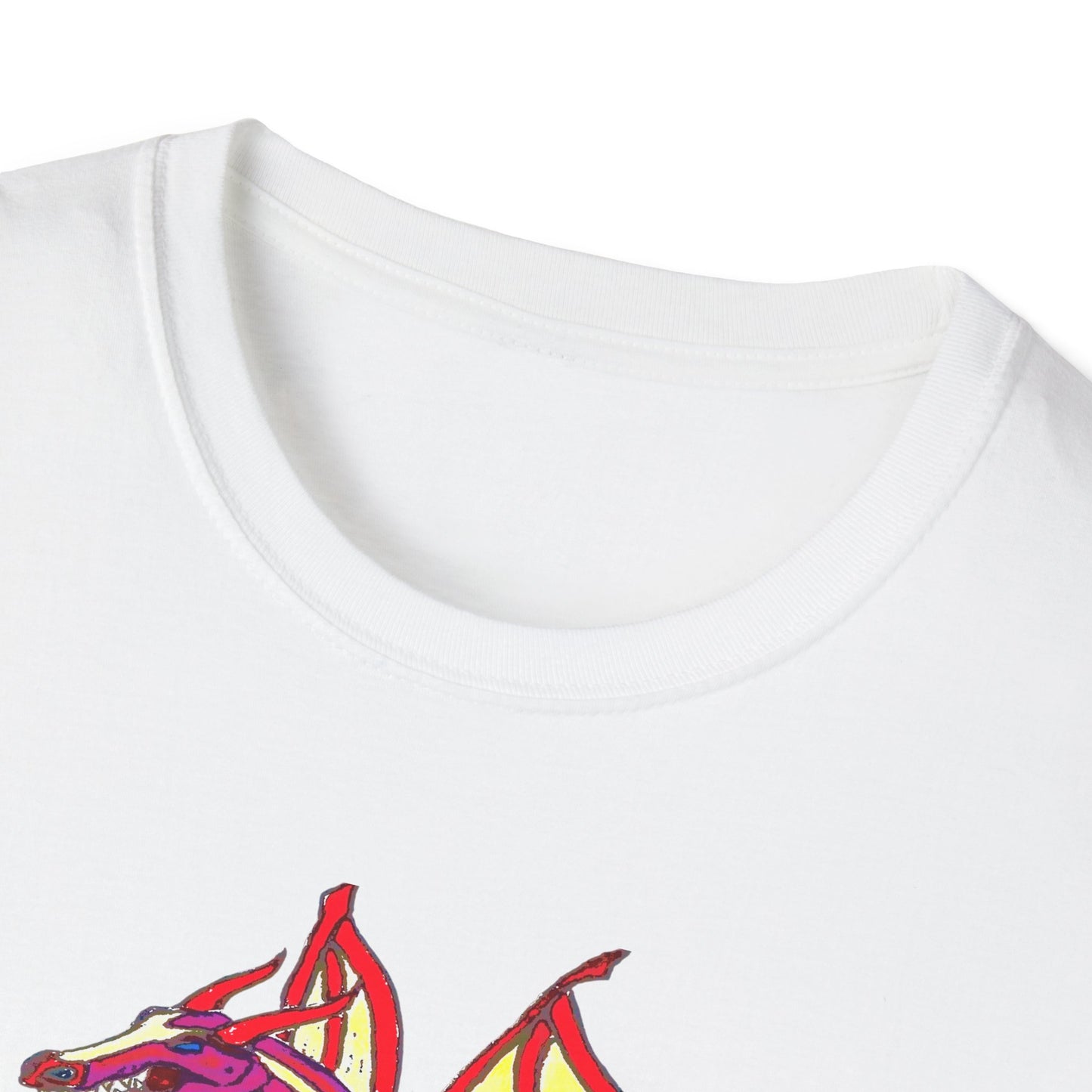 Red Dragon Graphic Unisex T-Shirt, Softstyle Tee, Unique Gift, Casual Wear, Fantasy Lover Apparel, Ideal for Conventions, Birthdays