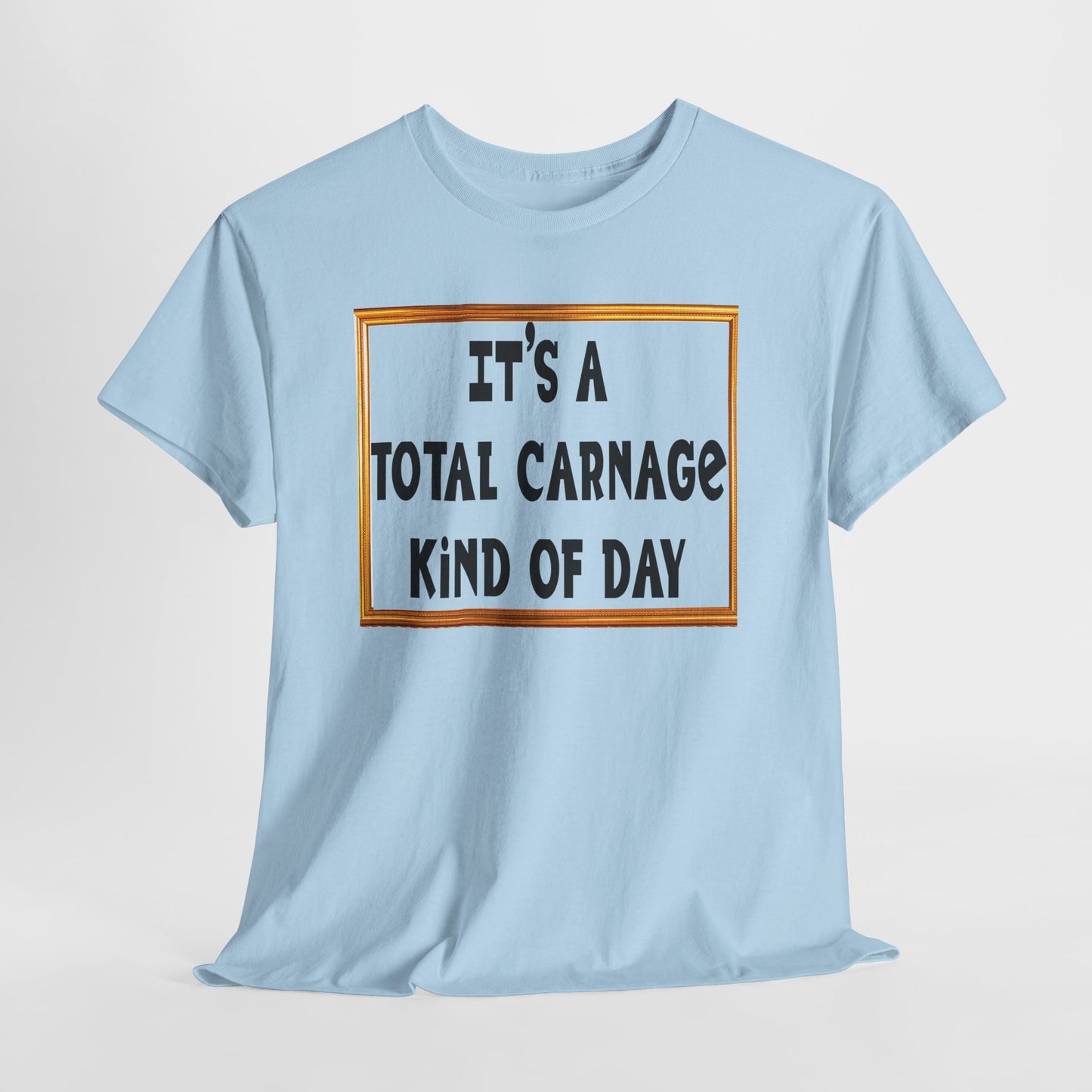 Total Carnage Unisex Heavy Cotton Tee, Casual t-shirt, Graphic Tee, Humor Shirt, Gift for Friends, Fun Apparel