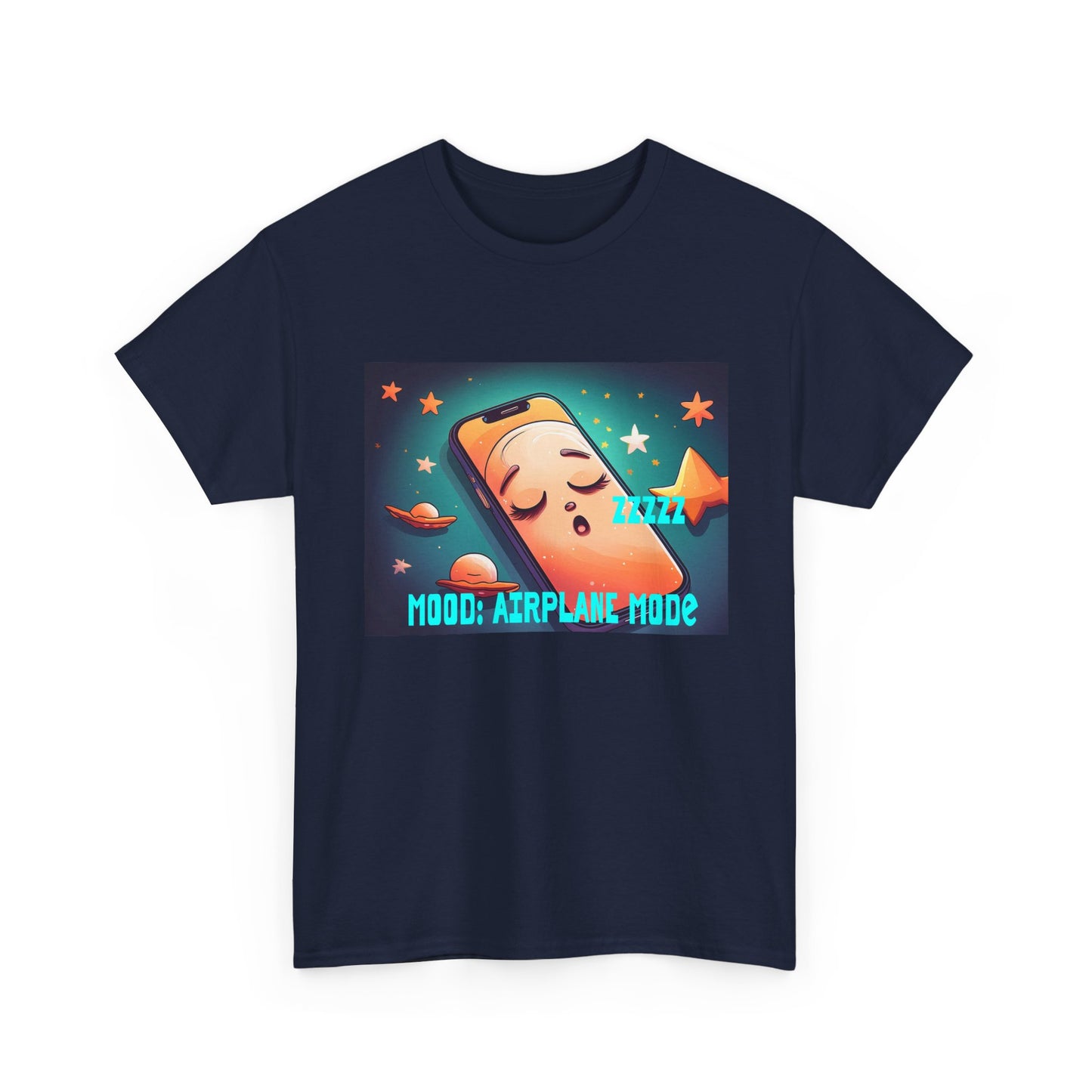 Tee Shirt - Airplane Mode Cute Phone Sleeping Design