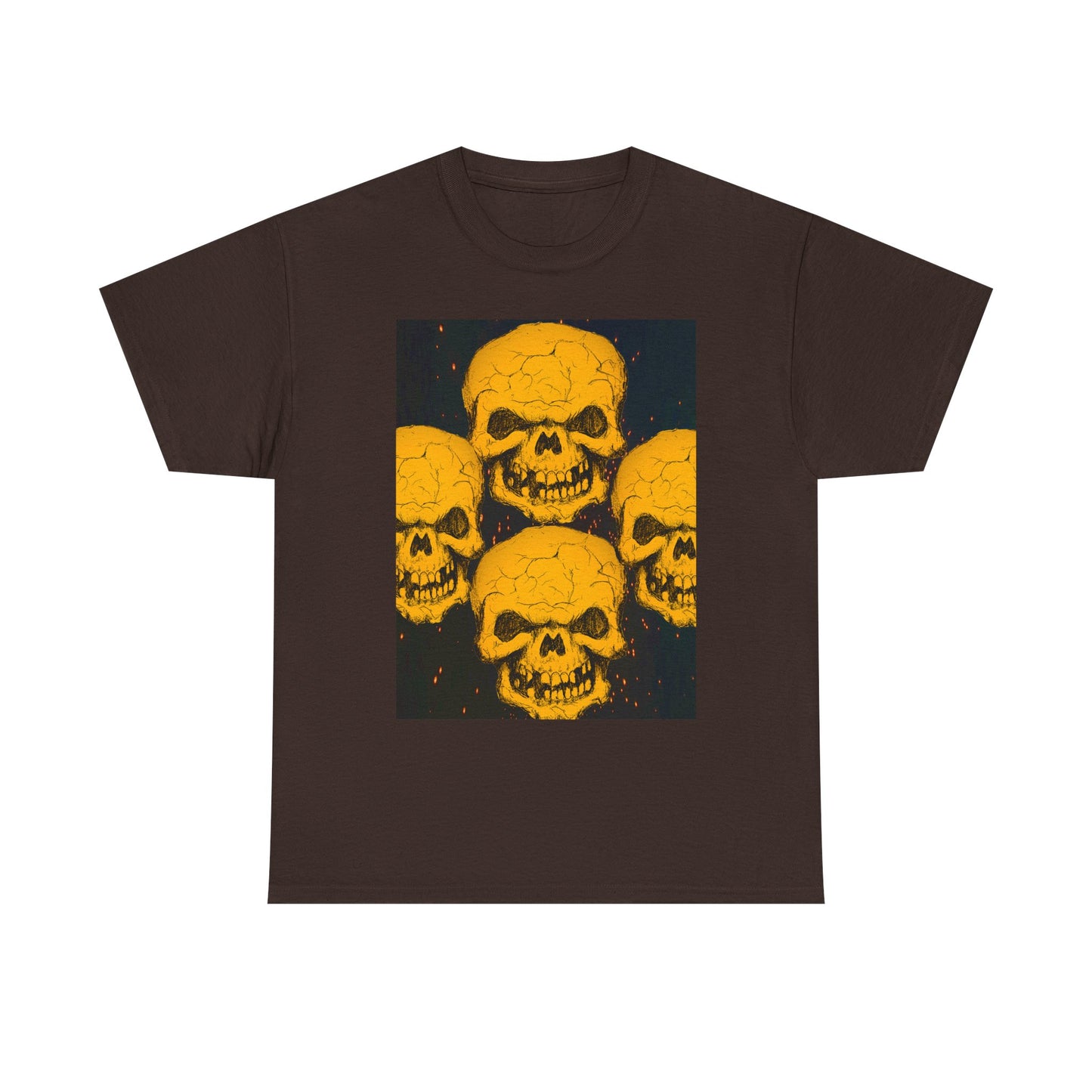 Halloween Skull  Graphic Tee, Unisex Heavy Cotton Tee, Graphic T-Shirt, Casual Wear, Unique Halloween Style, Perfect for Parties