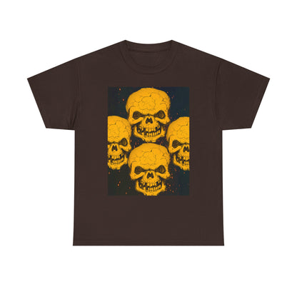 Halloween Skull  Graphic Tee, Unisex Heavy Cotton Tee, Graphic T-Shirt, Casual Wear, Unique Halloween Style, Perfect for Parties