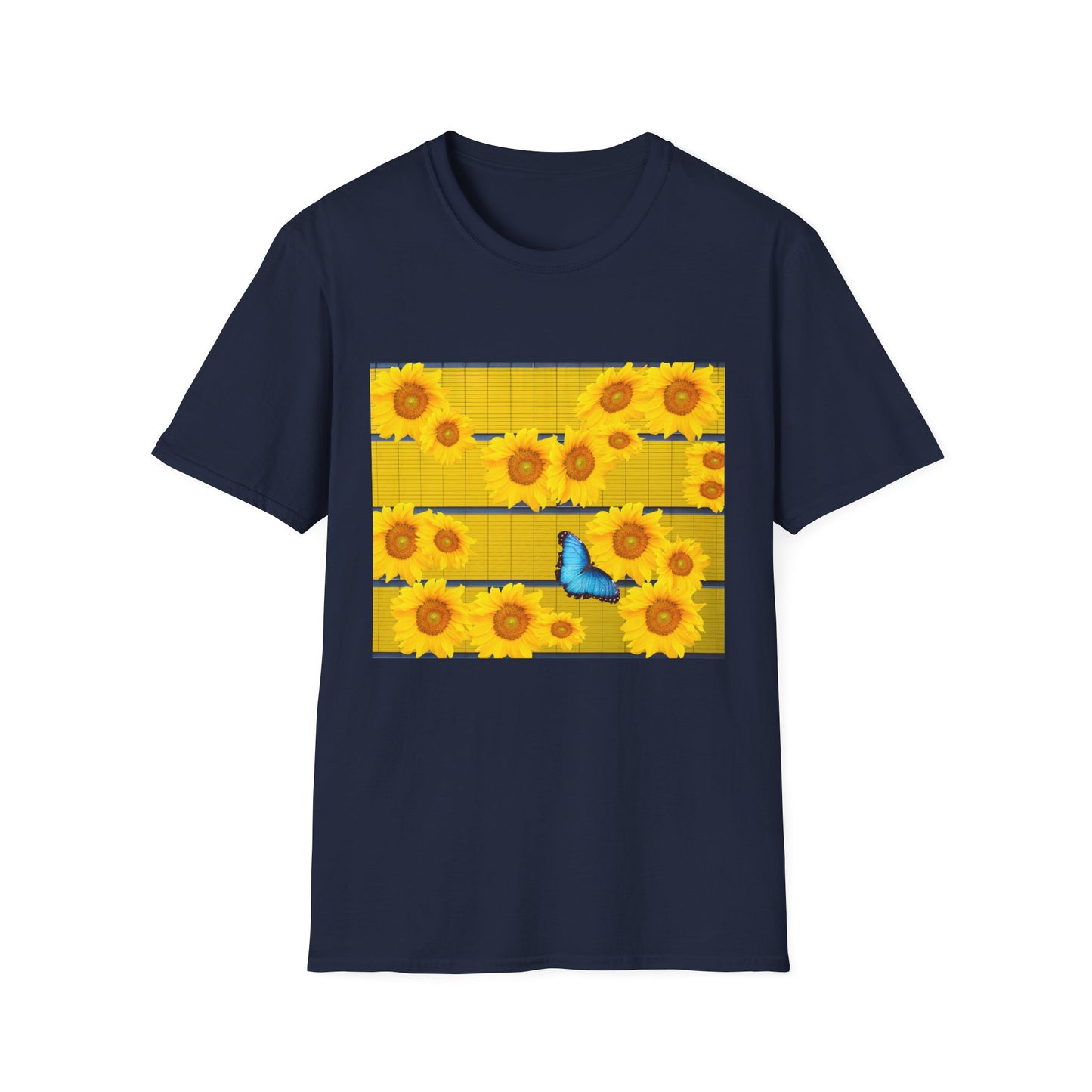 Sunflower & Butterfly Unisex T-Shirt | Floral Graphic Tee, Summer Fashion, Nature Lover Gift, Cute Casual Wear, Birthday Present