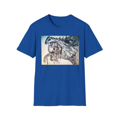 Graphic Dragon Art Unisex T-Shirt, Unique Gift for Ocean Lovers, Summer Vibes, Casual Wear, Perfect for Beach Days, Art Parties