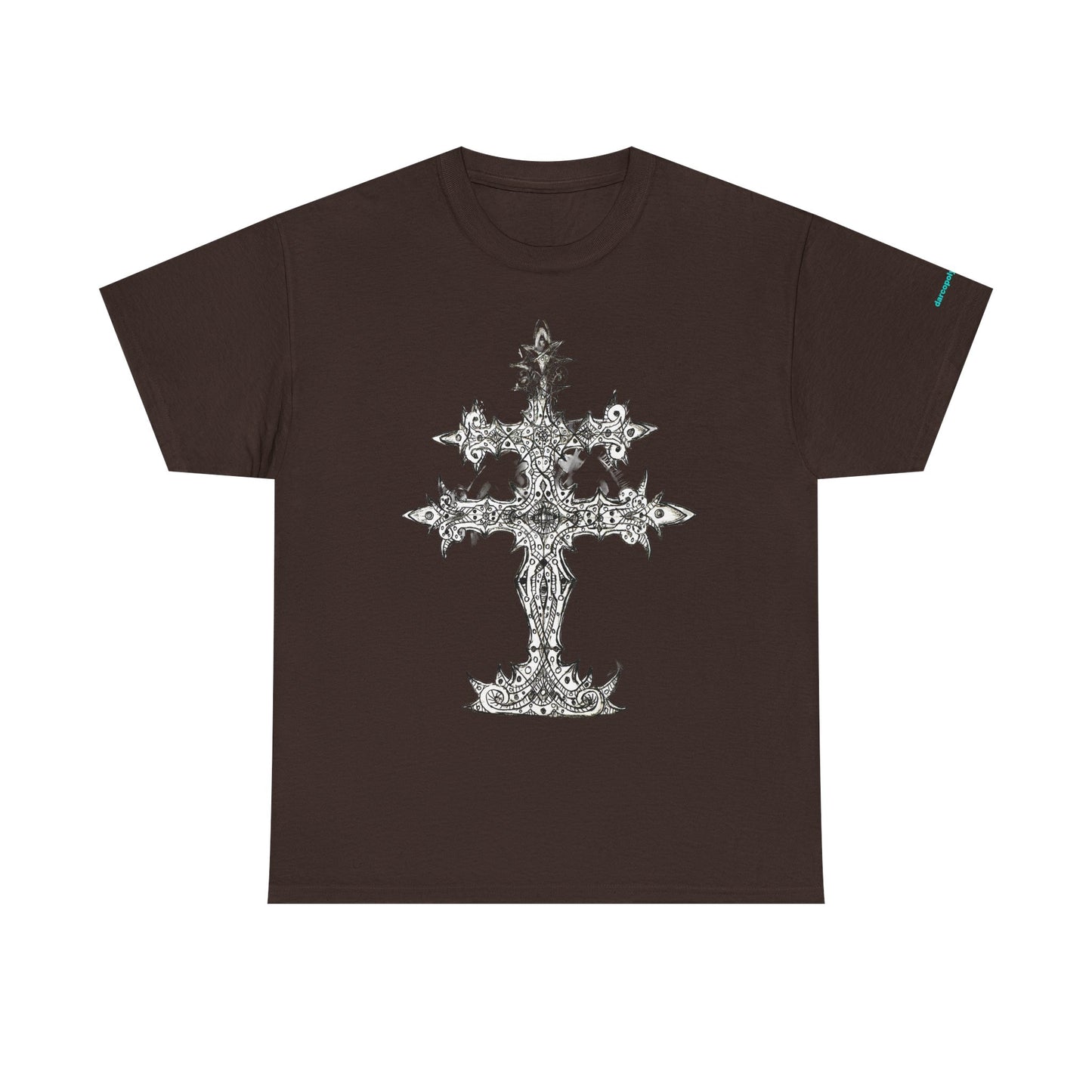 Graphic Tee — Gothic Cross Illustration Shirt