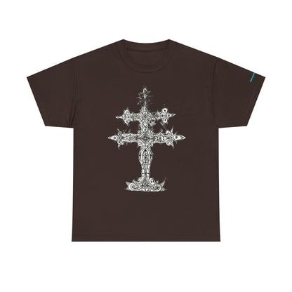 Graphic Tee — Gothic Cross Illustration Shirt