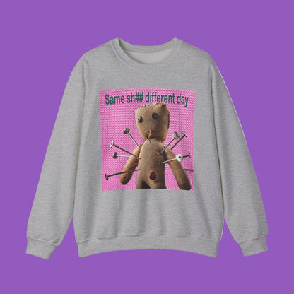 Voodoo Doll Funny Graphic Crewneck Sweatshirt Humor, Quirky Style